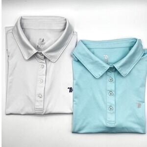 TBMPOY Women's Golf Polo Shirt Moisture Wicking Performance‎ Short Sleeve L 0474